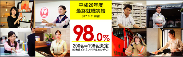 平成26年度最終就職実績！　98.0％達成！