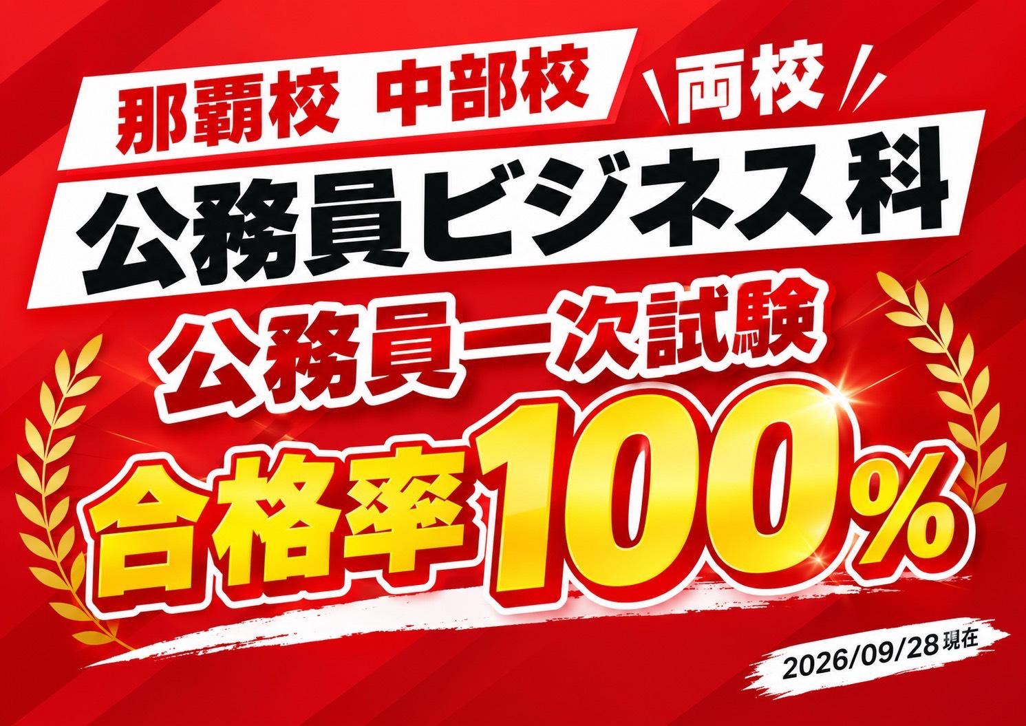 公務員1次試験全員合格
